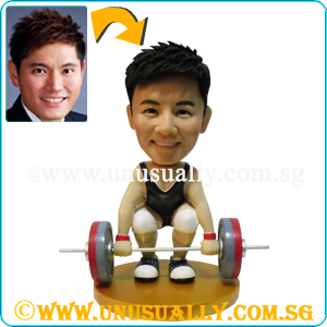 Custom 3D Weight Lifter Figurine